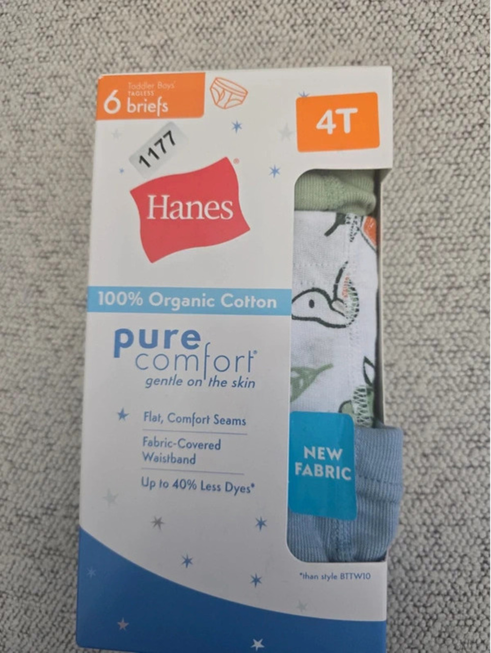 4t brand new toddler briefs from hanes item 1177 bin, 21